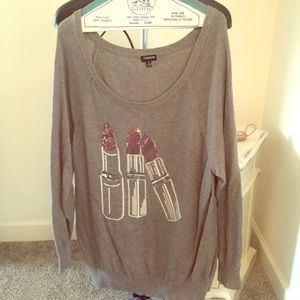 Sequin lipstick Torrid sweater